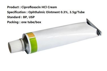 Médecine ophtalmique 0,3% de HCL de Ciprofloxacin 3,5 g/Tube, onguent crème ophtalmique