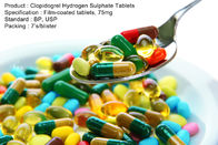 Le sulfate d'hydrogène de Clopidogrel marque sur tablette les comprimés Film-enduits, les médicaments 75mg oraux