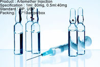Médicament antimalarique 80mg/1ml 40mg/0.5ml d'agent d'Artemether de dosage antimalarique d'injection