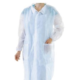 Robe chirurgicale non tissée jetable de manchette de Kniffed de manteau de laboratoire de SMS/pp pour la clinique